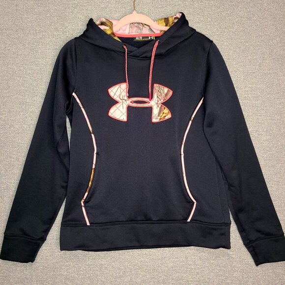 Under Armour Storm Black and Pink Camo Hoodie Size M - Picture 1 of 9